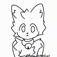 Random kitty cheek pull anim