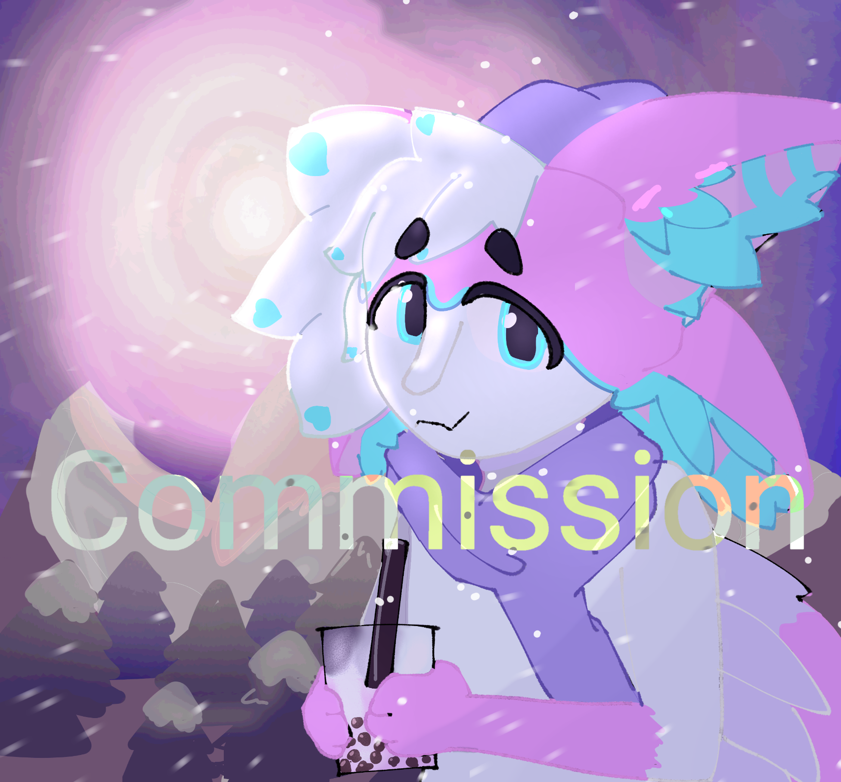 Winter Boba OC Commision 2024